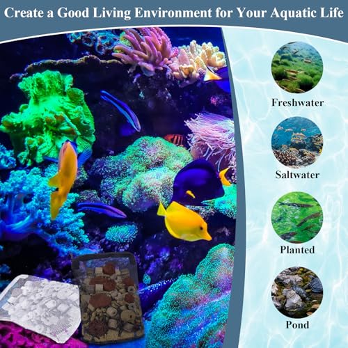 Okxiri 16 Pcs Aquarium Filter Media Bags Extra Fine, 7.8 x 5.9 Inch Filter Media Bag with Zipper, White & Black Aquarium Mesh Bag for Fish Tank Activated Carbon, Ceramic Rings - Image 5