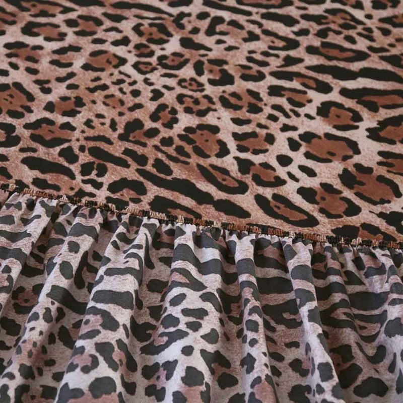 SDY 4PCS Leopard Bedding Sheets Queen Size Leopard Print Sheet Set Included 1 Fitted Sheet with 14'' Deep Pocket + 1 Top Flat Sheet + 2 Pillowcases for Kids Boys Girls - Image 4
