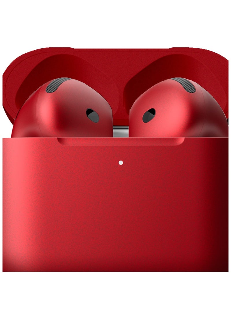 Craft - MERLIN CRAFT CUSTOMIZED APPLE AIRPODS 4 PRODUCT RED BOLD - Image 1