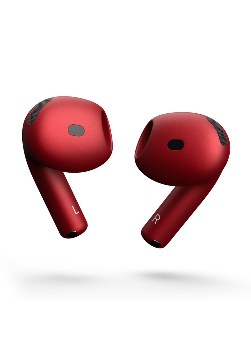Craft - MERLIN CRAFT CUSTOMIZED APPLE AIRPODS 4 PRODUCT RED BOLD - Image 1