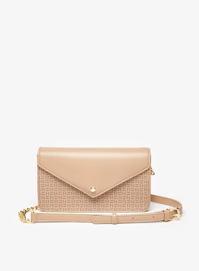 Flora Bella By Shoexpress Monogram Print Crossbody Bag