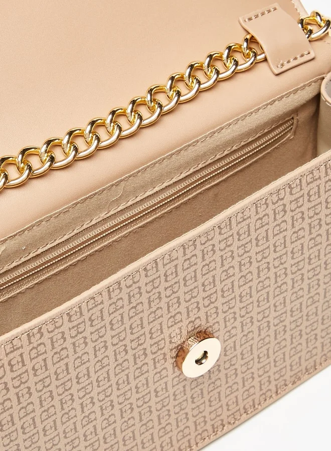 Flora Bella By Shoexpress Monogram Print Crossbody Bag