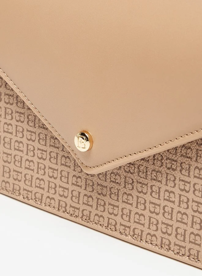 Flora Bella By Shoexpress Monogram Print Crossbody Bag