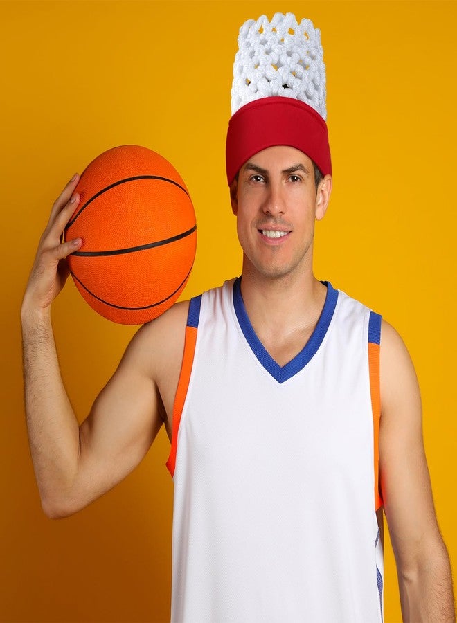 كوم قبعة كرة سلة على شكل طوق، شبكة سلة، عصابة رأس، لعبة طوق، قبعة كرة سلة مضحكة، هدايا، زينة حفلة كرة سلة، ألعاب كرة سلة لشهر مارس، أنشطة حفلة تنكرية للهالوين - Image 3