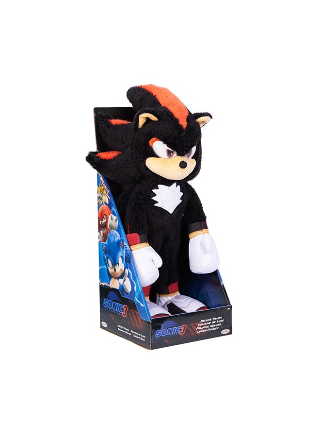 SONIC Sonic 3 Movie Deluxe Plush Shadow 13 Inch - Black  - Image 1
