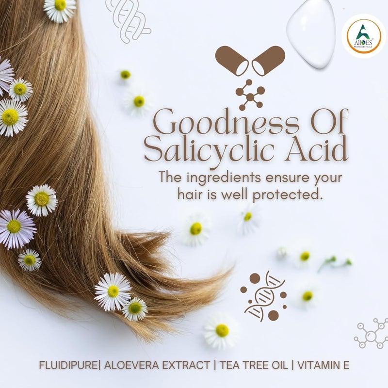 ALLOES PHARMACEUTICALS ALLOES Ketoclean Pro Anti Dandruff Shampoo For ItchingDeep Nourishment of Scalp Made with Benefits of Fluidipure and Salicylic Acid 1 100ml Pack of 2  - Image 4