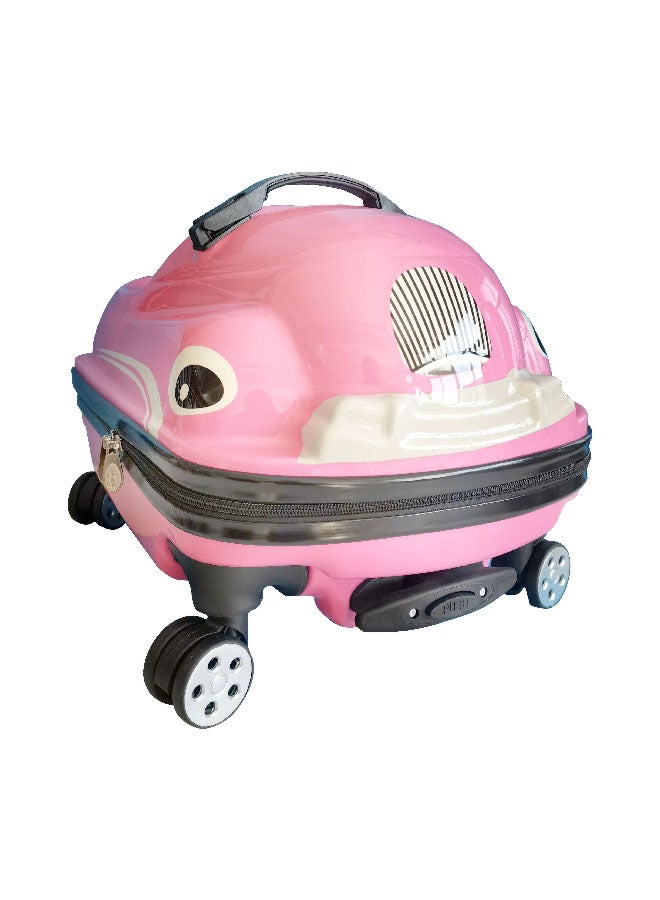 TUCCI حقيبة سفر للأطفال بتقنية العجلات المزدوجة داشموبيل باللون الوردي 19.7 x 13 x 12.2 بوصة T0397 - Image 1