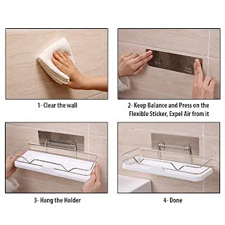JAYI Jay Unique Magic Sticker Series Self Adhesive Wall Mounted Bathroom Storage Organizer Shelf Bathroom Racks and Shelves Without Drilling - Image 5