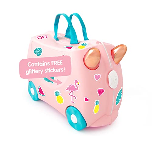 Trunki Ride-on Suitcase Flossi Flamingo - Image 2