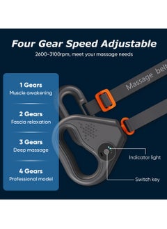 Prime by javaudan Deep Tissue Muscle Electric Massage Gun Massage Belt Slimming Massager Vibration Massage Gun with Belt Percussion Vibration with 8 Heads Portable Gun Massager For Targeted Pain Relief,Muscle Soreness  - Image 2