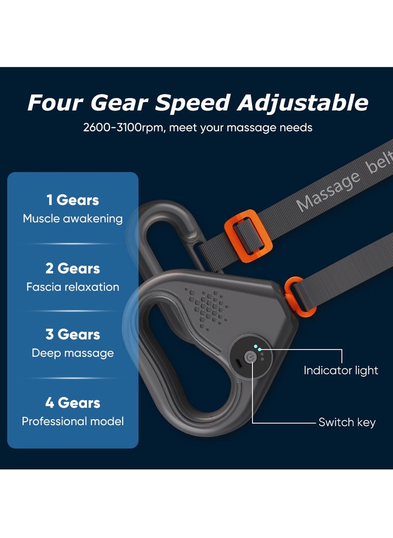 Prime by javaudan Deep Tissue Muscle Electric Massage Gun Massage Belt Slimming Massager Vibration Massage Gun with Belt Percussion Vibration with 8 Heads Portable Gun Massager For Targeted Pain Relief,Muscle Soreness  - Image 2