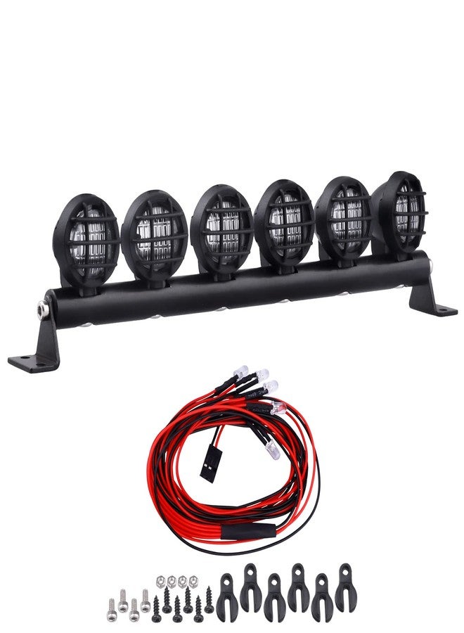 طقم مصابيح LED سقفية من GoHobby، 110 مم، بمقياس 1/10، مزود بـ 6 مصابيح LED، متوافق مع سيارات TRX4 Traxxas Slash 4x4 2WD Stampede SCX10 وSCX10 II وRedcat Gen7 وGen 8 Crawler Car Truck - Image 2