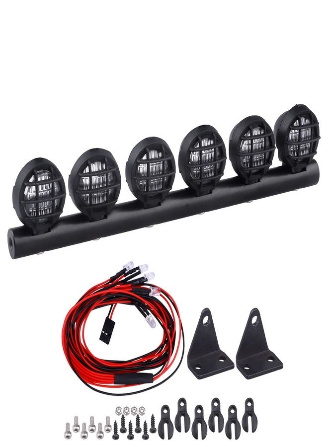 طقم مصابيح LED سقفية من GoHobby، 110 مم، بمقياس 1/10، مزود بـ 6 مصابيح LED، متوافق مع سيارات TRX4 Traxxas Slash 4x4 2WD Stampede SCX10 وSCX10 II وRedcat Gen7 وGen 8 Crawler Car Truck - Image 4