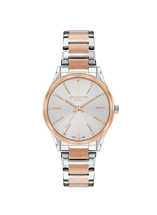Lee Cooper Lee Cooper LC07518.530 Women's Analog Display Watch & Metal Strap Silver/Rose Gold  - Image 1