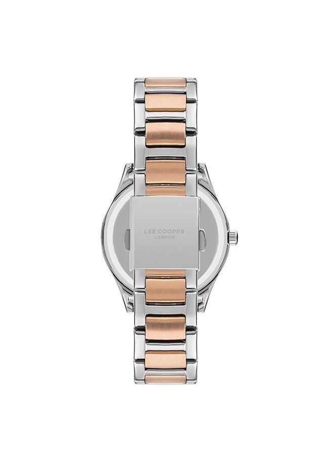 Lee Cooper Lee Cooper LC07518.530 Women's Analog Display Watch & Metal Strap Silver/Rose Gold  - Image 3
