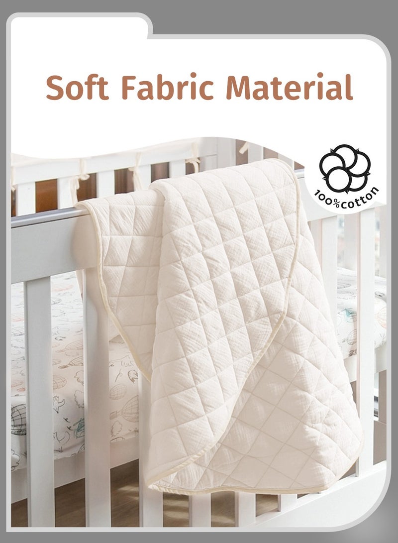 Moovant Baby Crib, Rail Guard, Protective Thicken Soft Guard Crib, Rail Sleeve, Cot Wrap Padded Bed Fence Cover, Rail Guard Protector, White, 190*30cm - Image 4