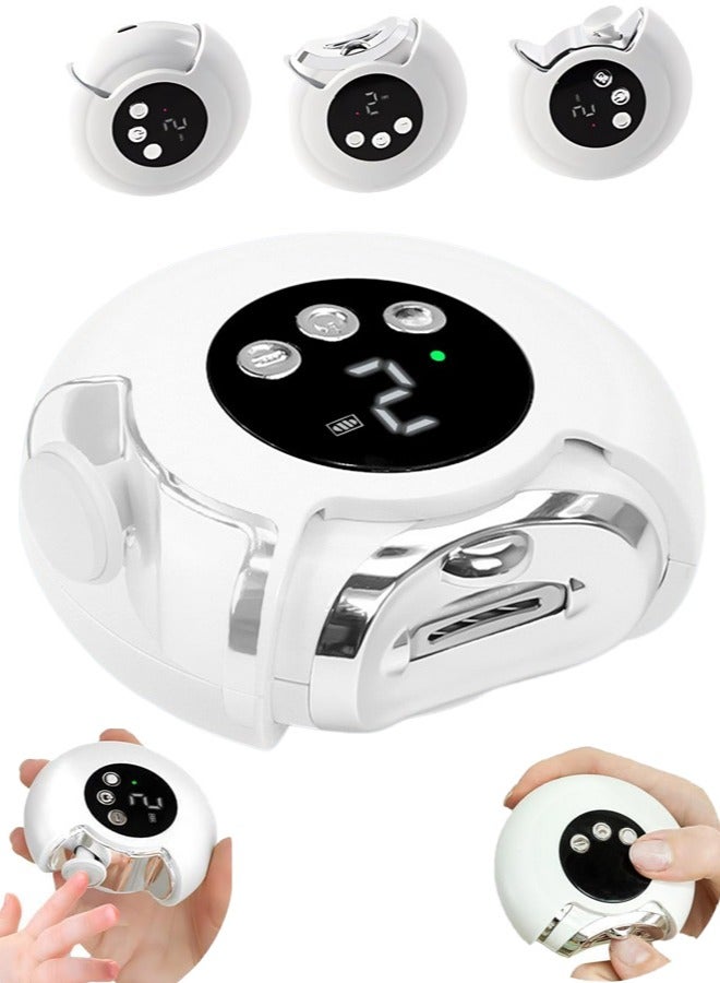 Dominy Electric Automatic Baby Nail Clipper with Light and 3 Speeds, Fingernail Cutter and File and Usb Charging 3 in 1 Design,360° Rotatable Safety Automatic Nail Trimmer for Baby, Kids, Seniors and Adults - Image 1