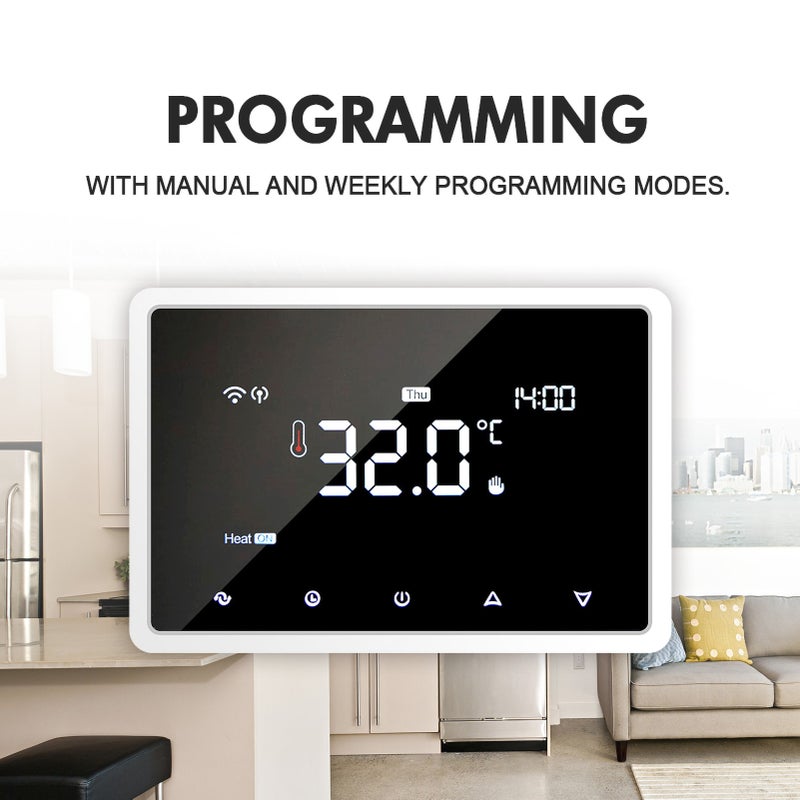 WIFI Smart Thermostat Smart Heating Radiator Thermostat Voice App Control Digital Programmable Thermostat Indoor Constant Temperature Controller Anti Freezing Backlit LCD Display - Image 4