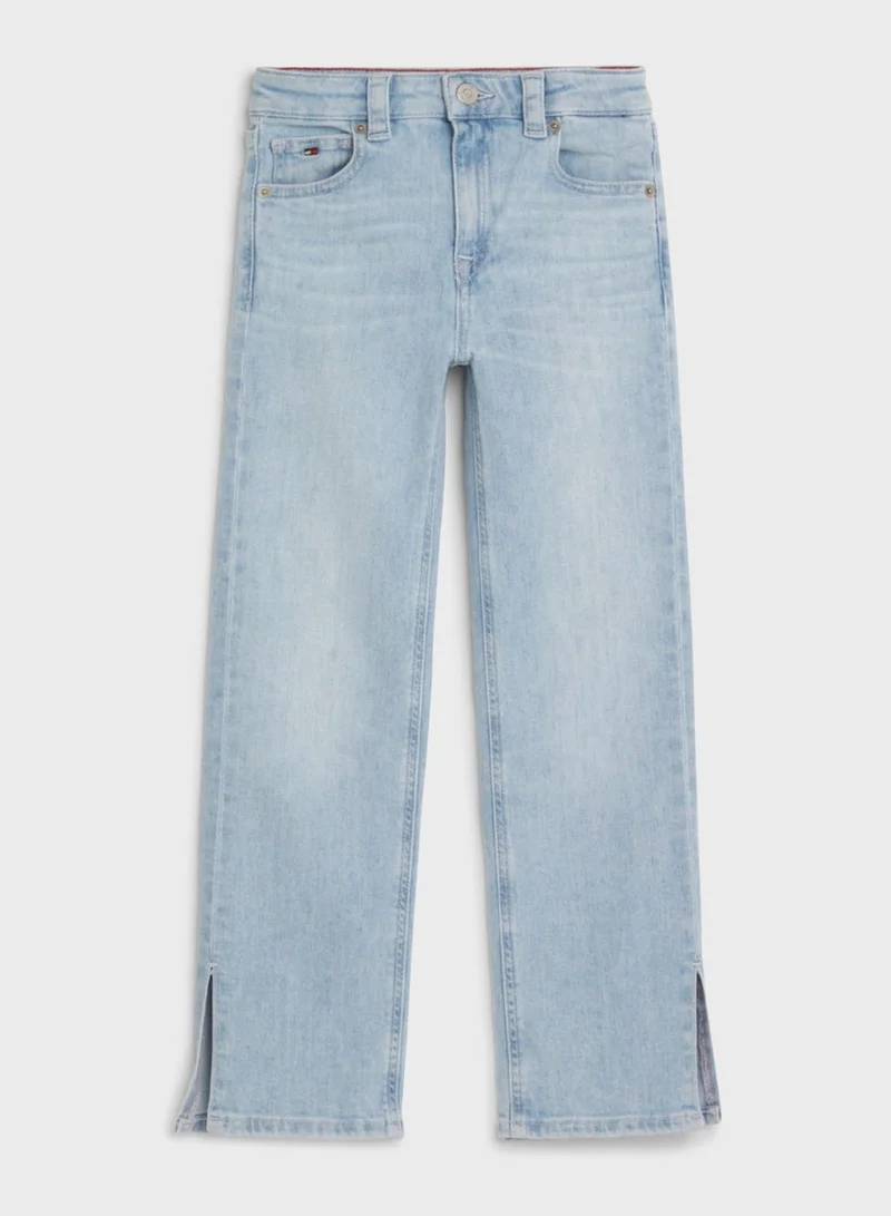 TOMMY HILFIGER Kids Light Wash Straight Fit Jeans