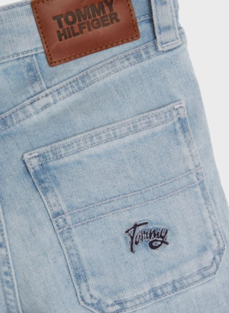 TOMMY HILFIGER Kids Light Wash Straight Fit Jeans