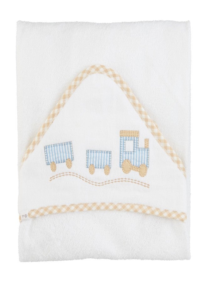 Mud Pie Kids Train Hooded Towel; 30" X 30" - Image 1