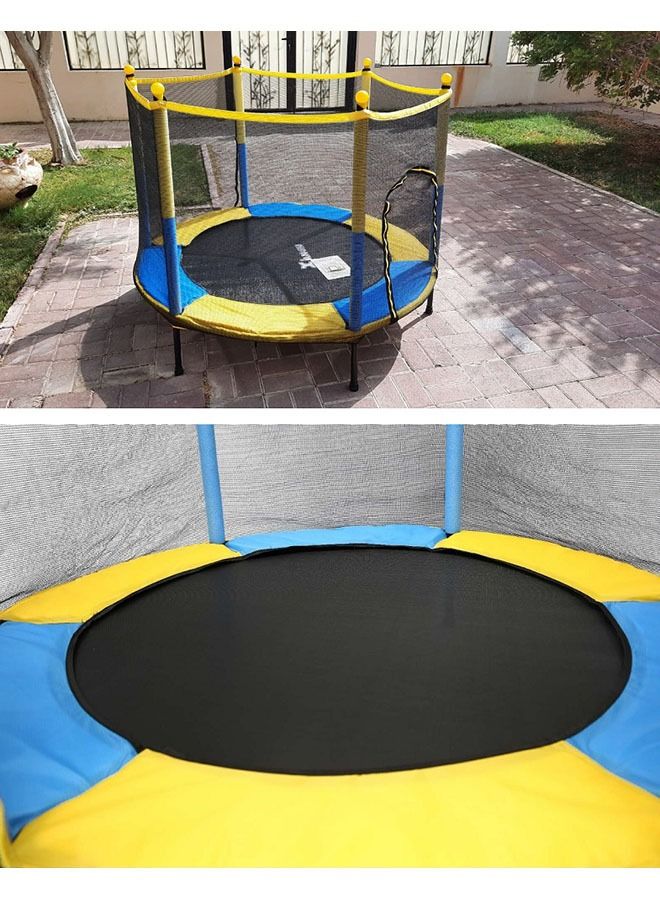 JSAITOYS 4.5ft Kids Rust-Resistant Foldable Waterproof Portable Stylish Jumping Trampoline - Image 4