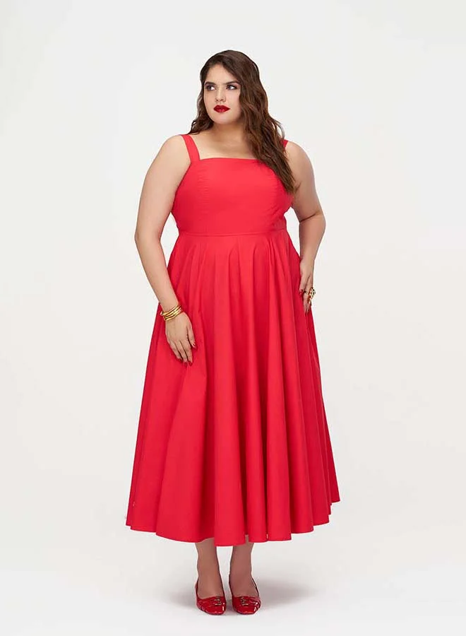 Virgio  VIRGIO 100% Cotton Fit & Flare Dress With Bow for Women | Best Price UAE