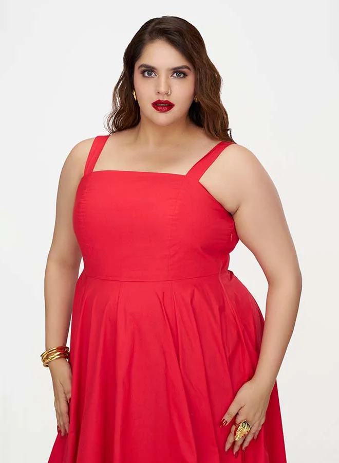 Virgio  VIRGIO 100% Cotton Fit & Flare Dress With Bow for Women | Best Price UAE