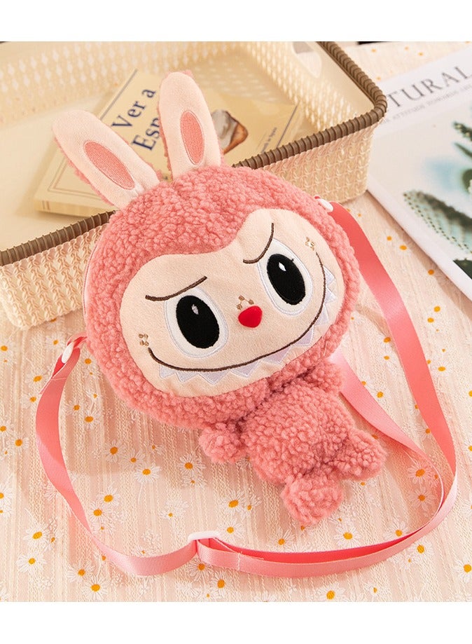 LABUBU Labubu Crossbody Bag Cartoon Backpack Doll Change Plush Bag Backpack