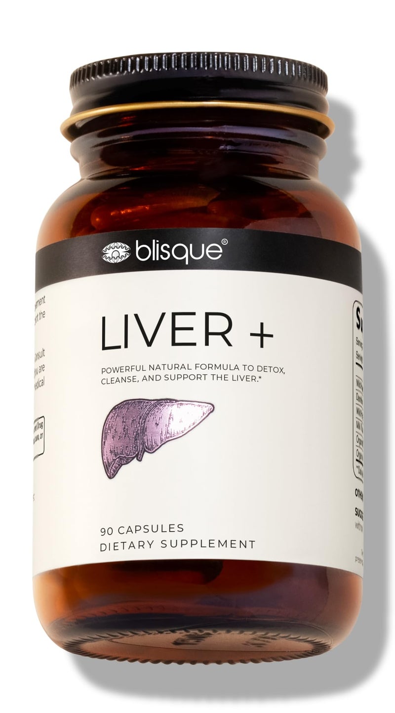 Blisque Liver Complex Supplement to Detox Cleanse and Repair The Liver Doctor Approved Natural Ingredients Milk Thistle Dandelion and Burdock Root 90 Capsule Pills