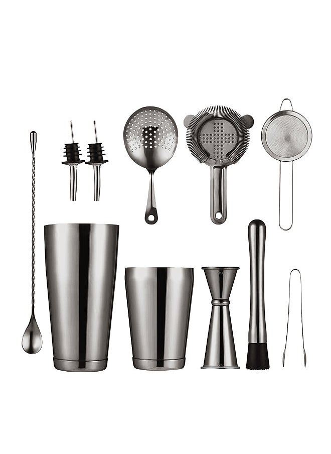 Aoresac Aoresac 11-Piece All-Inclusive Cocktail Set Stainless Steel Cocktail Shaker Set Boston Shaker Home Bartender Kit  - Image 1
