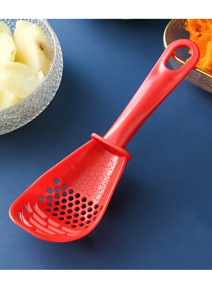 جلوسكي [خيار شعبي] 1pc متعدد الوظائف مطبخ ملعقة الطبخ-البلاستيك هريس وتصريف كولندر للزنجبيل والثوم والبطاطس والأرز - Image 1