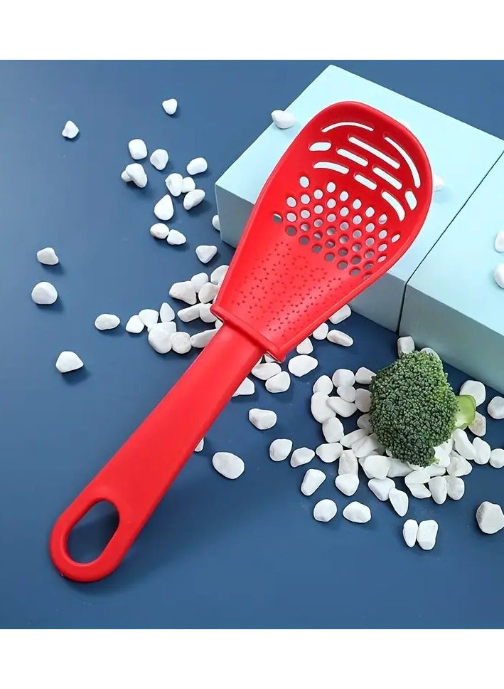 جلوسكي [خيار شعبي] 1pc متعدد الوظائف مطبخ ملعقة الطبخ-البلاستيك هريس وتصريف كولندر للزنجبيل والثوم والبطاطس والأرز - Image 4
