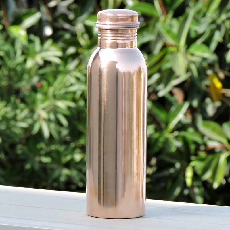 PIEPOT PIEPOT 100 Pure Copper Water Bottle 1 Litretamba bottle 1 litreDrinking Water bottle copper Brown Pack of 1 Plain Polished - Image 3