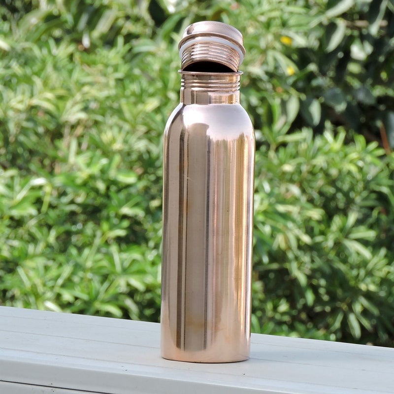 PIEPOT PIEPOT 100 Pure Copper Water Bottle 1 Litretamba bottle 1 litreDrinking Water bottle copper Brown Pack of 1 Plain Polished - Image 5