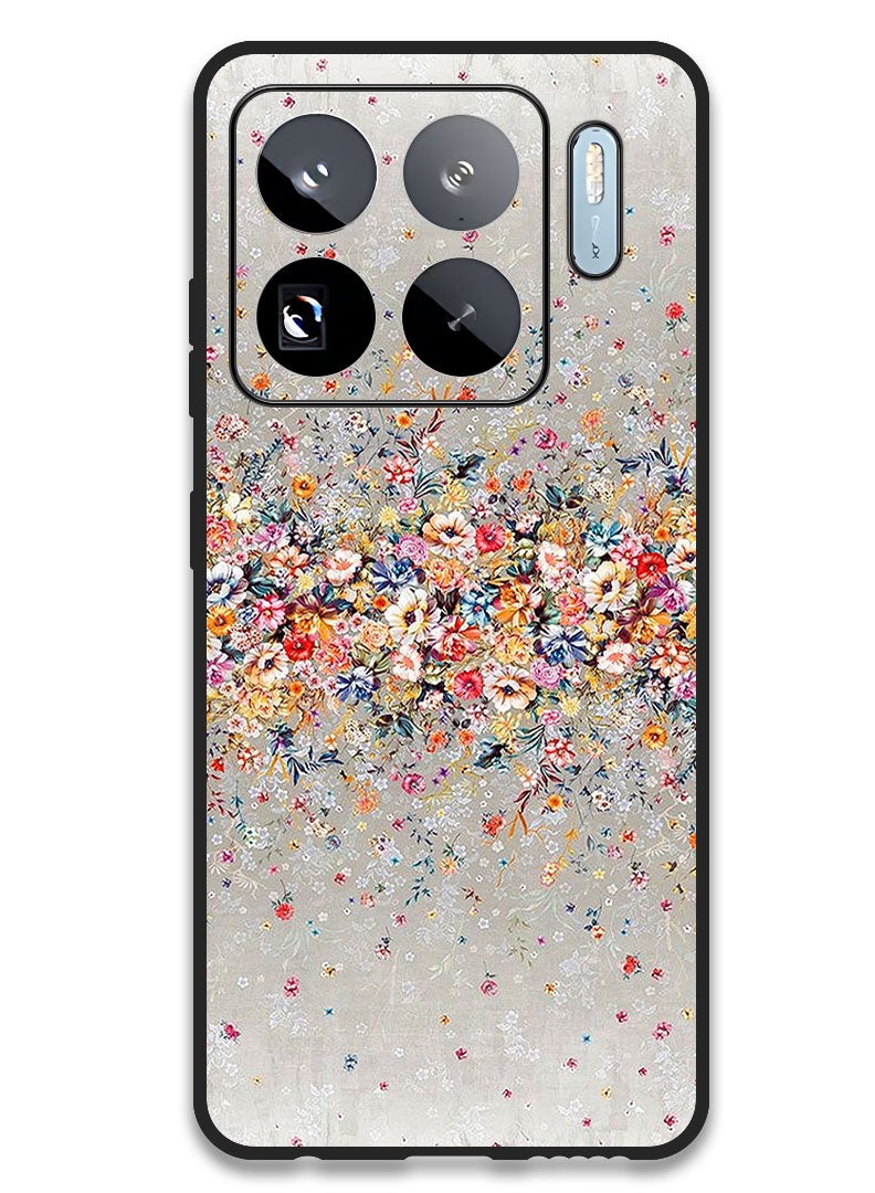 Theodor Case Compatible with Xiaomi 15S Pro 6.73 Inch Protection Shockproof Bumper Cover Small Flowers Abstract Art - Image 1