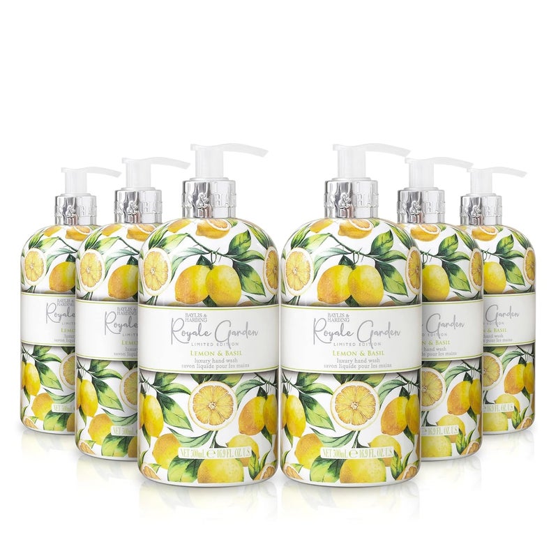 Baylis & Harding بايليس هاردينغ رويال جاردن إصدار محدود غسول يدين بالليمون والريحان 500 مل صديق للنباتيين 1 × 500 مل - Image 1