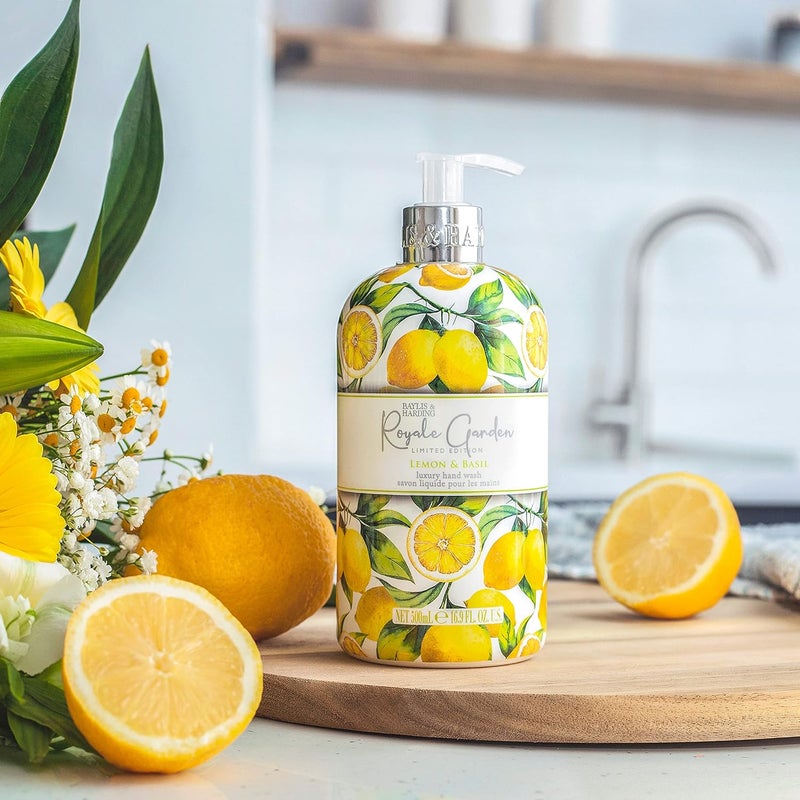 Baylis & Harding بايليس هاردينغ رويال جاردن إصدار محدود غسول يدين بالليمون والريحان 500 مل صديق للنباتيين 1 × 500 مل - Image 4