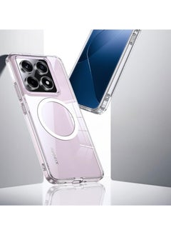 General Clear Case Compatible with Xiaomi 14T Pro, Built In Magnetic Suction, Four Corner Airbag Anti Drop Shell Cover for Xiaomi 14T Pro  - Image 2