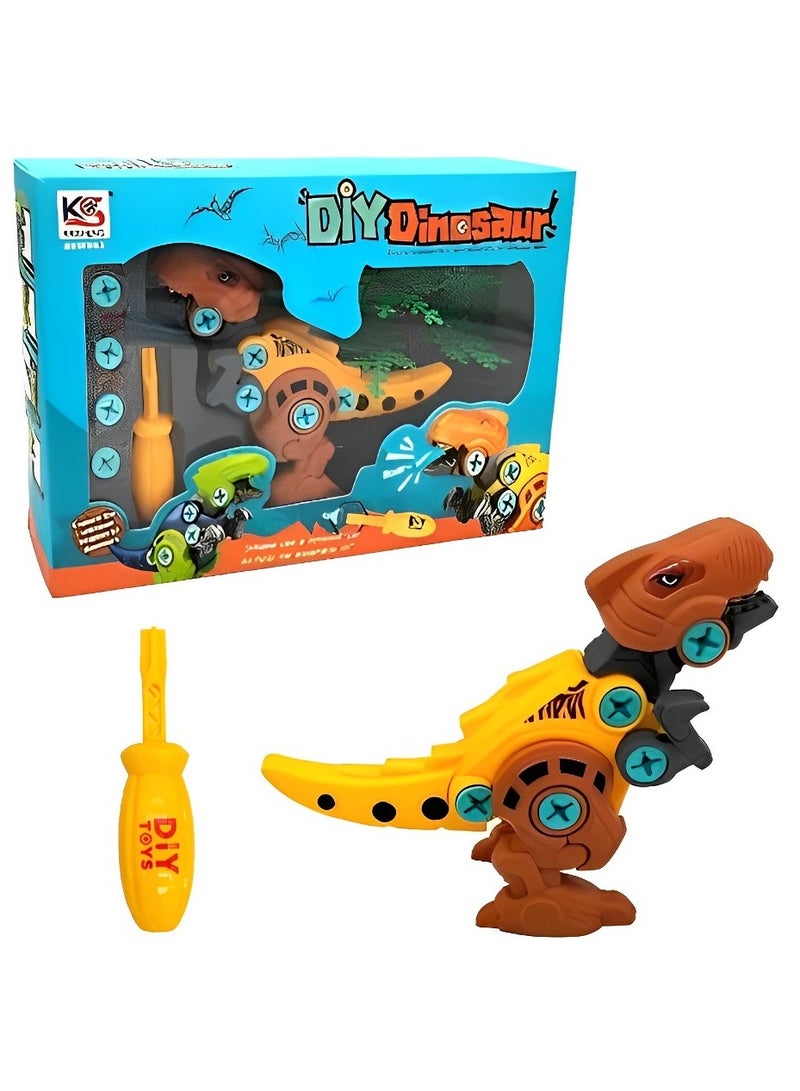 Dinosaur Construction Montessori Early Learning Toys Kit Design for Can Take Apart and Assembled with Realistic Simulation Design, Come with Screwdriver and Tyrannosaurus Dinosaur Assembly - Image 2