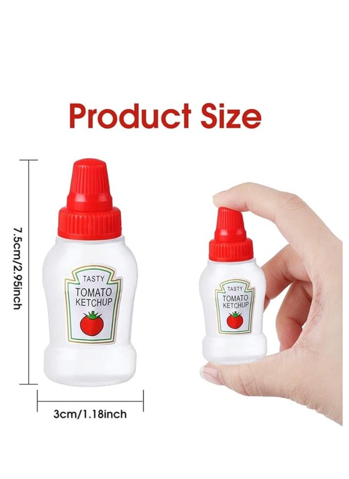 Spaceshoop - Mini Portable Ketchup Bottles 25ml - Pack of 2 Squeeze Condiment Bottles Perfect for Lunch Boxes - Image 1