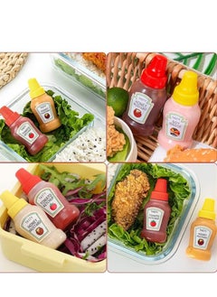 Mini Portable Ketchup Bottles 25ml - Pack of 2 Squeeze Condiment Bottles Perfect for Lunch Boxes