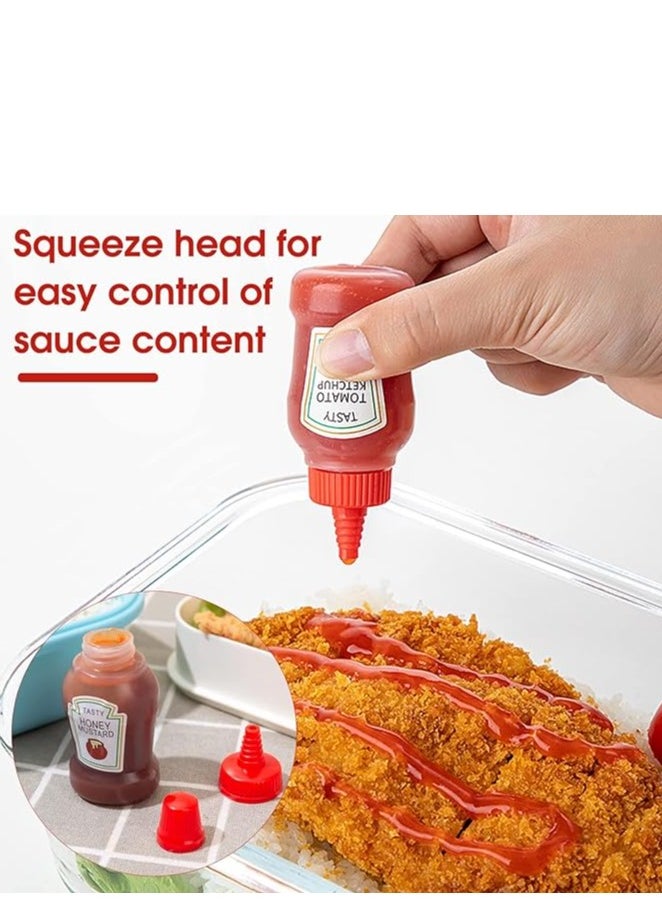 Spaceshoop - Mini Portable Ketchup Bottles 25ml - Pack of 2 Squeeze Condiment Bottles Perfect for Lunch Boxes - Image 1