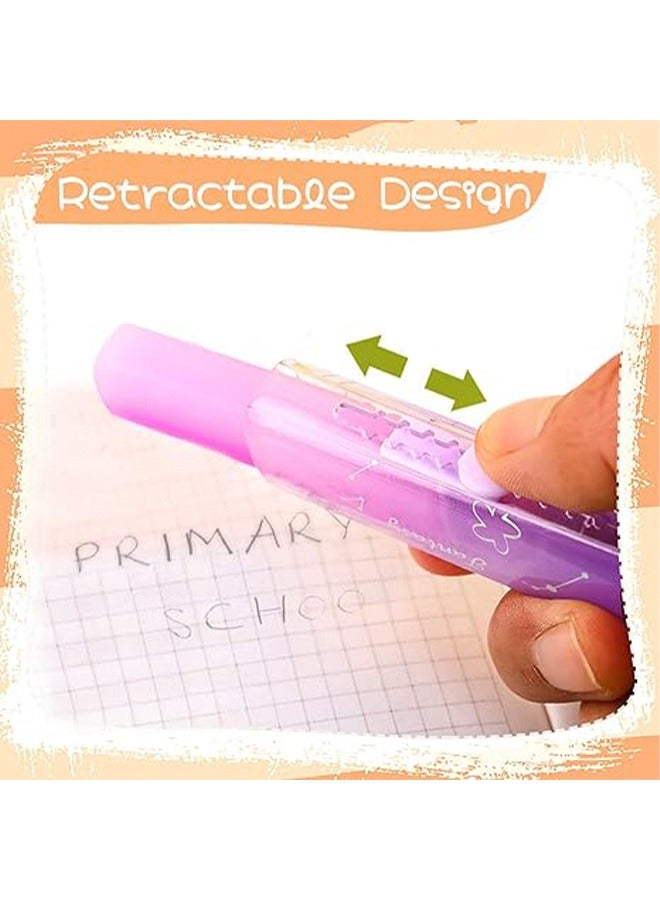 Generic 2Pcs Sliding Retractable Pencil Erasers with Cat Paw Plastic Sleeve Jelly Erasers No Marks Or Bebris Left Modified Or Wiped for School Office Clean Erase Erasers for Kids(Gradient Color)  - Image 2