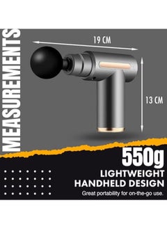 ARNOTEC Massage Gun, Handheld Deep Tissue Percussion Massager Gun for Sore Muscle Recovery, 4 Interchangeable Heads, black  - Image 5