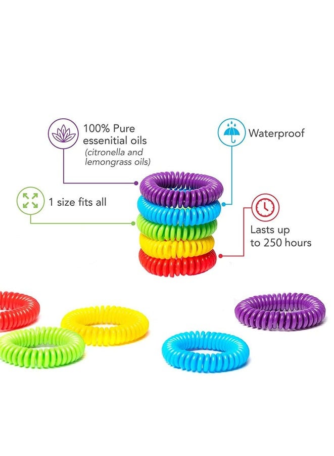 Muyixin Mosquito Repellent Bracelets Natural DEET-Free Waterproof Wristbands for Safe Outdoor Travel Protection up to 250 Hours for Adults and Kids (10 Pieces) - Image 2