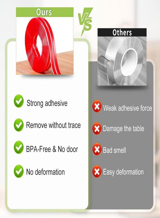 NEXORA Transparent Edge Protector Strip with Adhesive Backing, Cuttable Roll (3 Meter) - Image 3