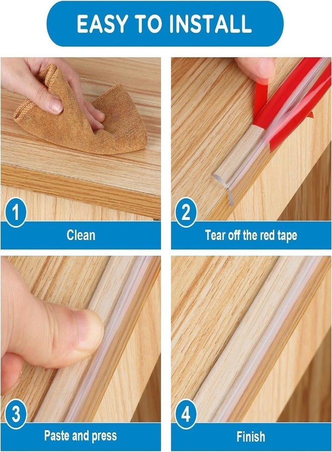 NEXORA Transparent Edge Protector Strip with Adhesive Backing, Cuttable Roll (3 Meter) - Image 5