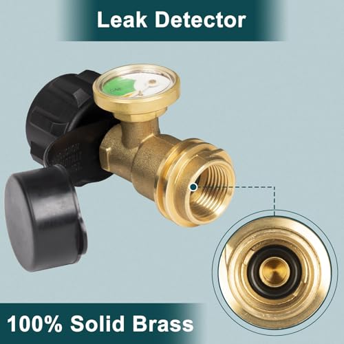 GASPRO Propane Tank Gauge, Propane Level Indicator for 5-20LB Tanks, Perfect for RV Camper, Propane Heater, Fire Pit, Gas Grill and More, QCC1/Type 1 Connection - Image 5