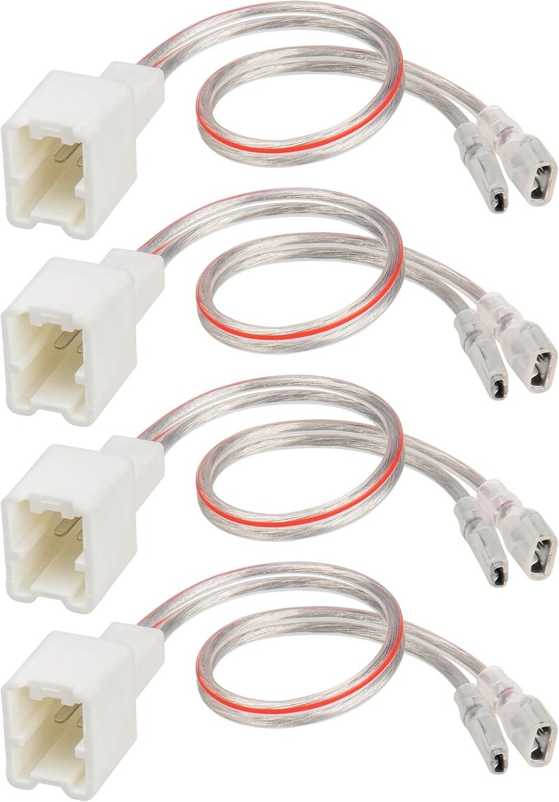 RED WOLF موصل محول سلك مكبر صوت باب السيارة متوافق مع نيسان سنترا التيمه روج 2004-2019، إنفينيتي 2006-2018 نموذج 4 قطع - Image 1